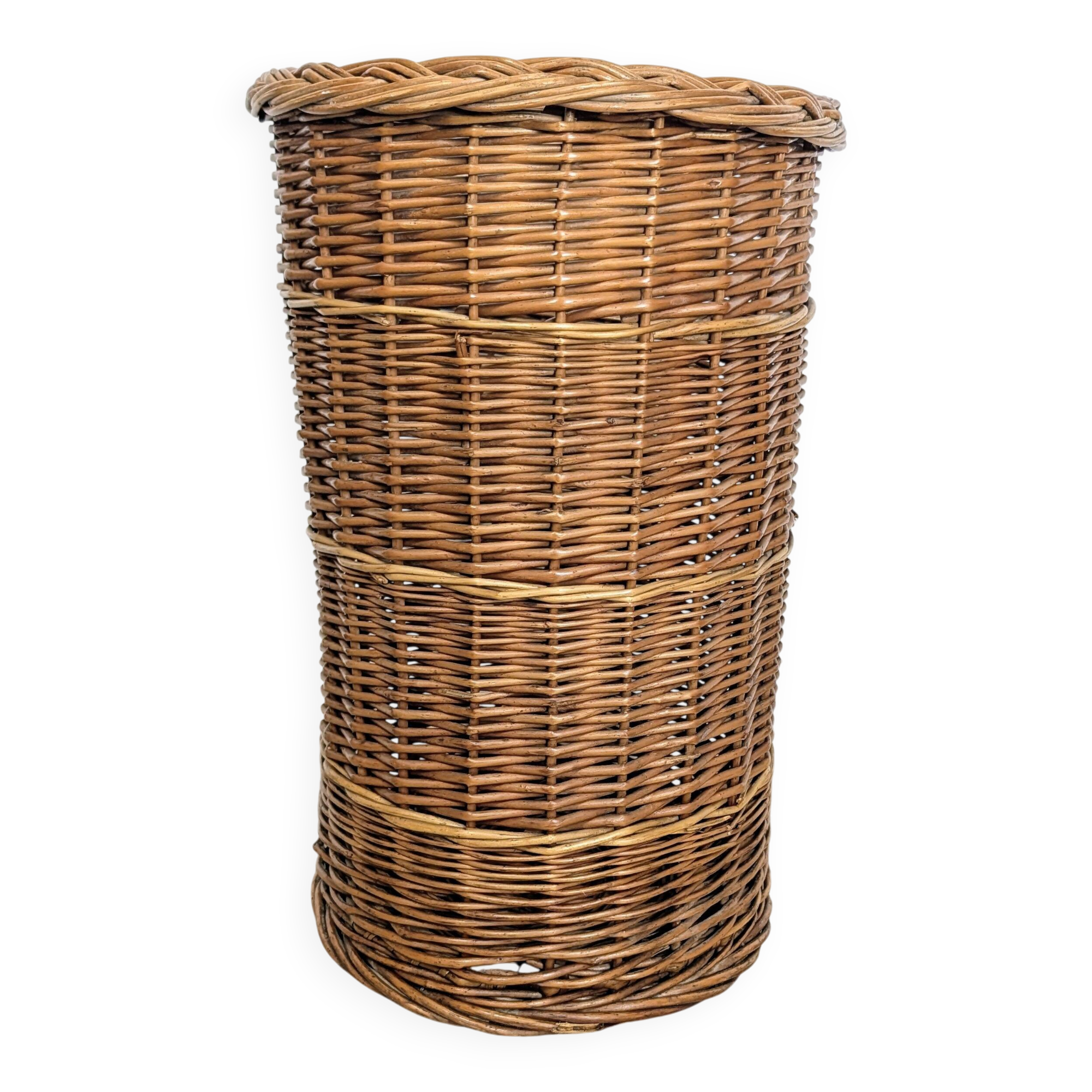 Vintage wicker umbrella stand