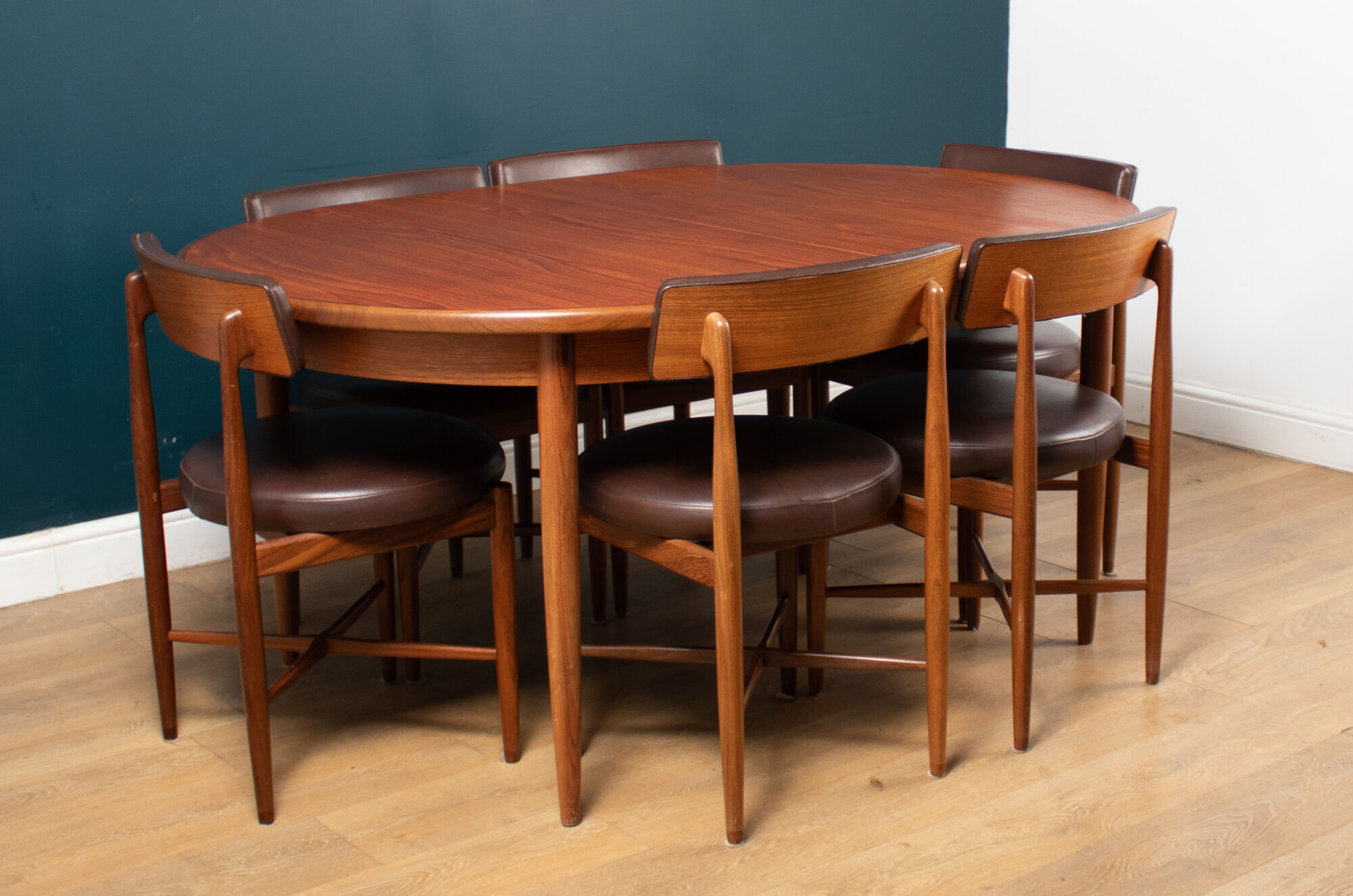 G plan fresco dining table & 6 chairs by victor wilkins 1960