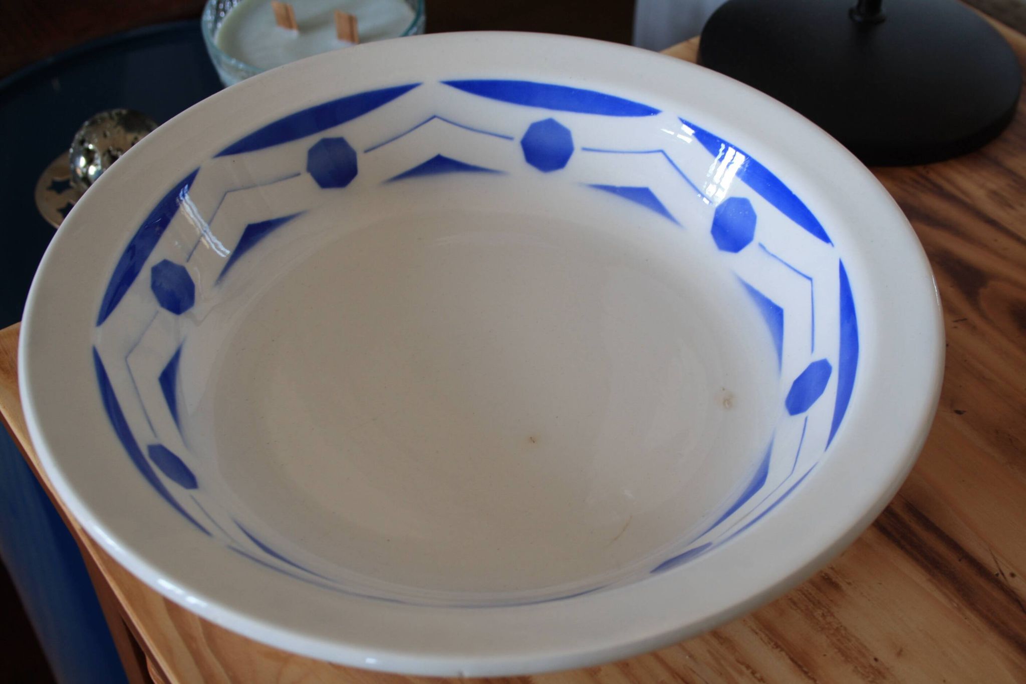 Plat creux Digouin Sarreguemines modèle "Ciboulette" ø27 cm
