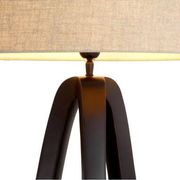 Pair of table lamps in patinated bronze with black granite bases