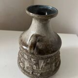 Vintage stoneware vase by VBE Strehla, Germany
