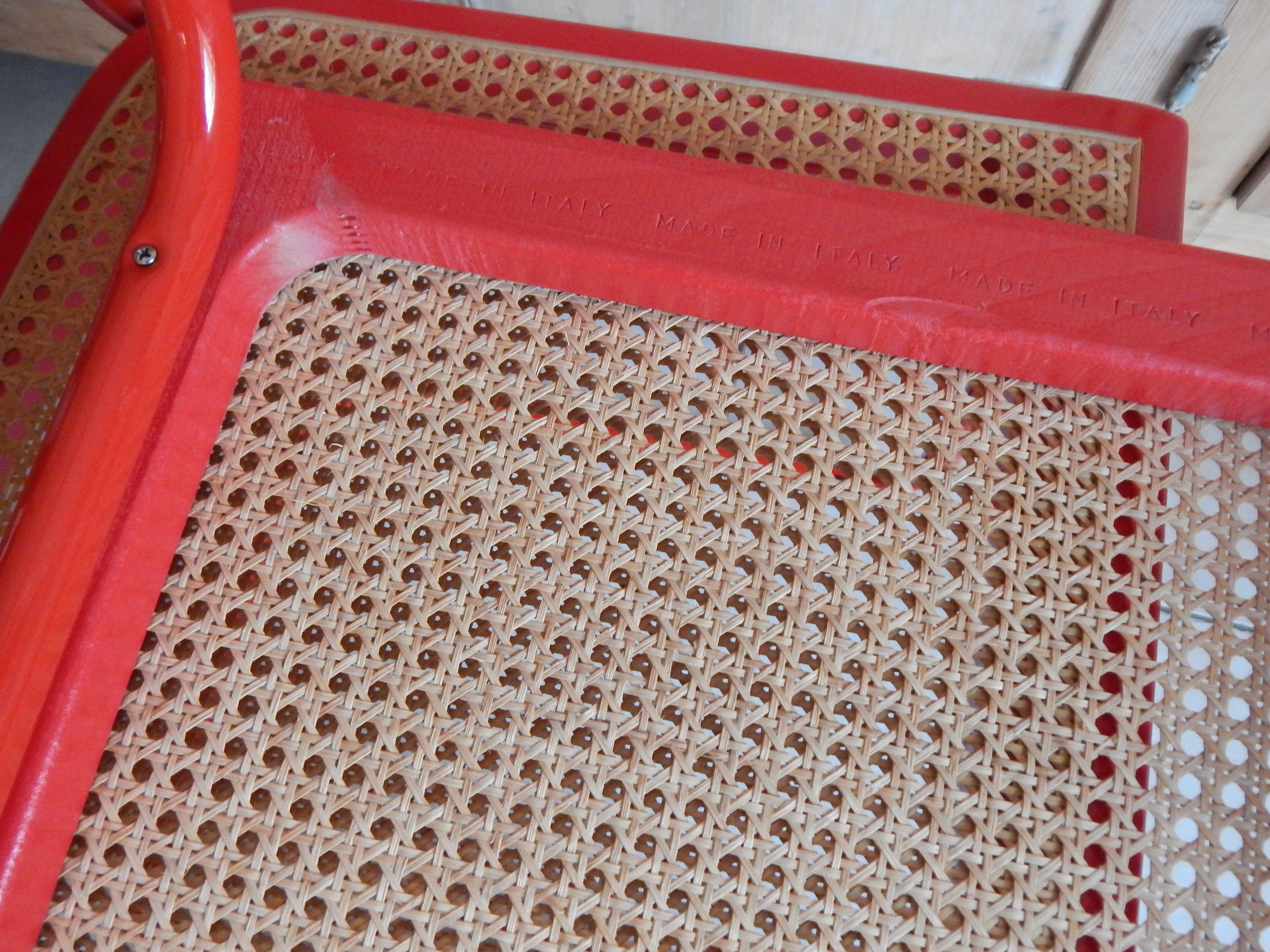 Set 4 chair B32 red Marcel Breuer Cesca