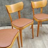 6 thonet chairs in blond wood