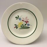 Round serving dish stamped "digoin sarreguemines" douglas model