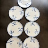 7 Art Deco dessert plates
