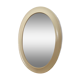 Oval cream plastic mirror