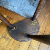 Dark wood tripod stool