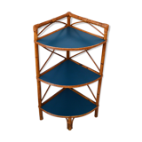 Rattan corner shelf