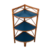 Rattan corner shelf