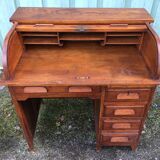 Vintage office called American office with oak curtain