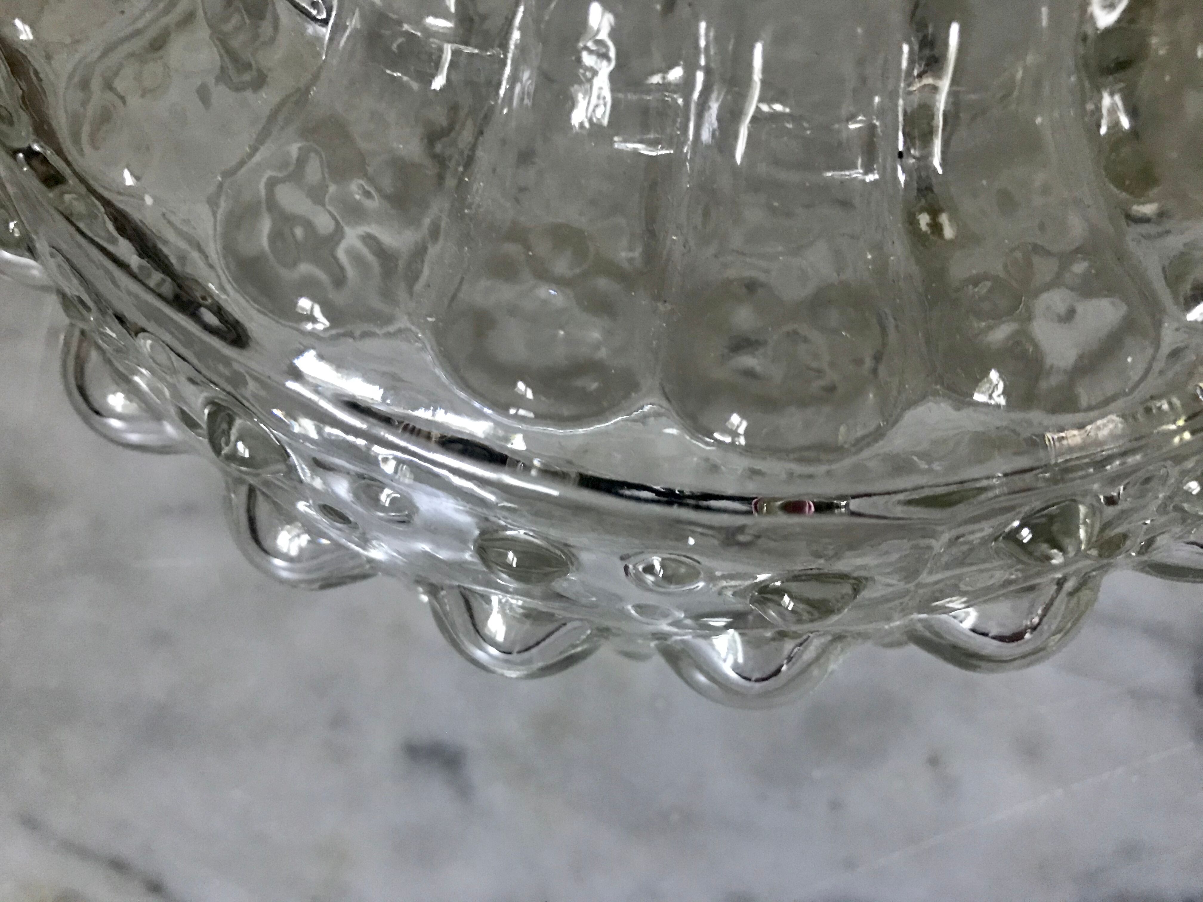 Glass ceiling light circa 1960