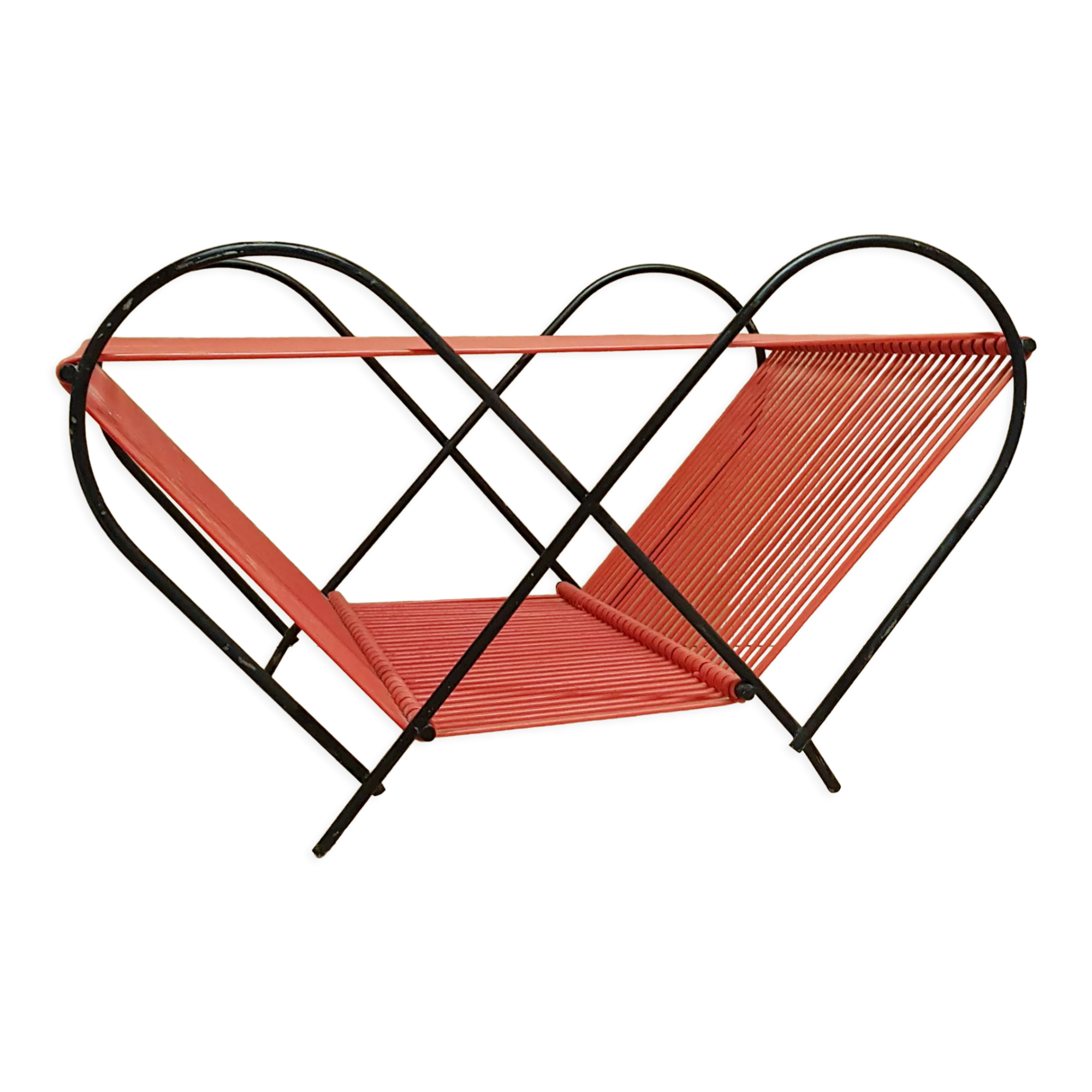 Mid-century scoobidou vinyl record rack