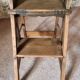 Chaise échelle de bibliothèque en chêne français antique – Tabouret escamotable