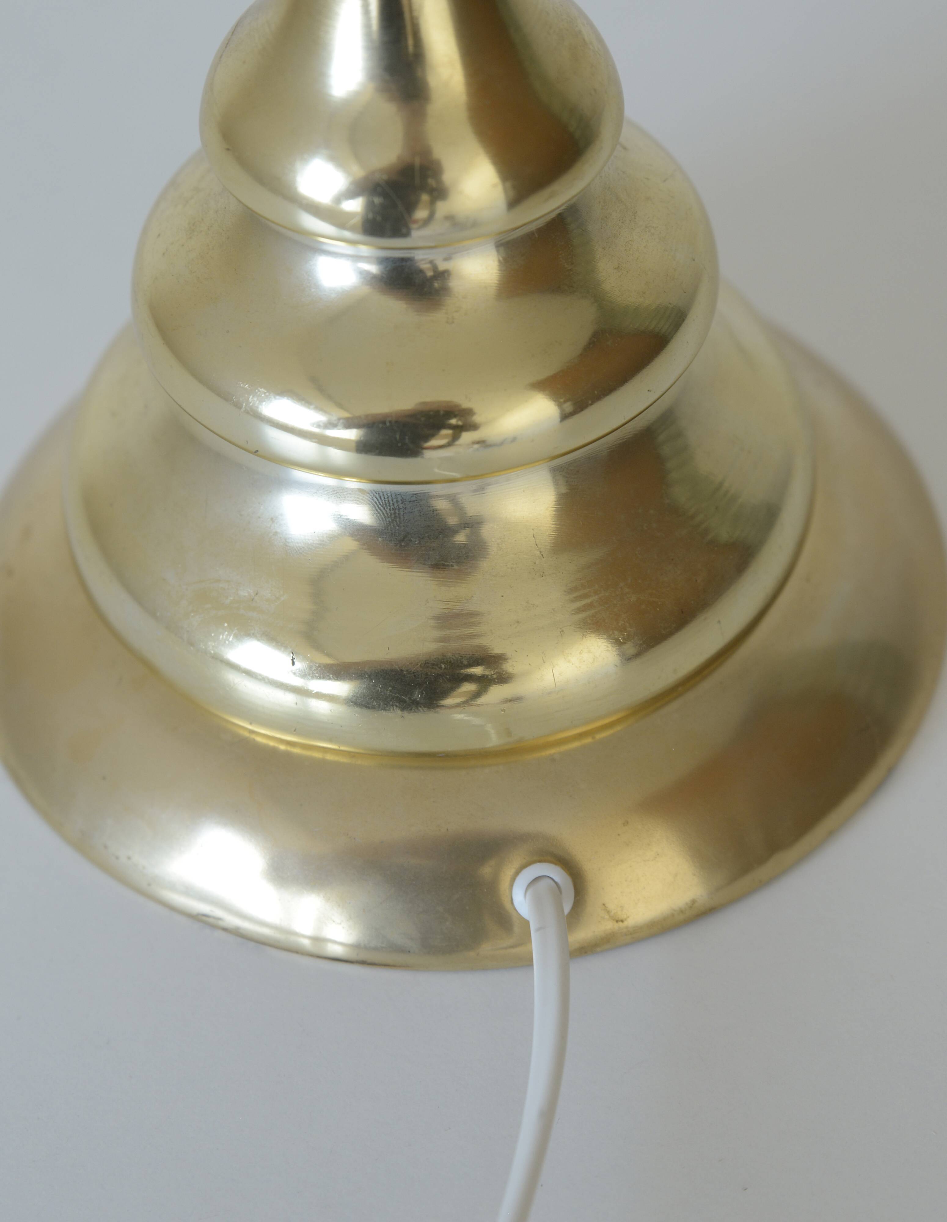 Vintage gold desk Light Hollywood Regency table bedside lamp Italy 1960's