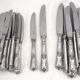 Sfam Sans Gêne, Empire, 24 knives: 12 table knives + 12 dessert, cheese knives.