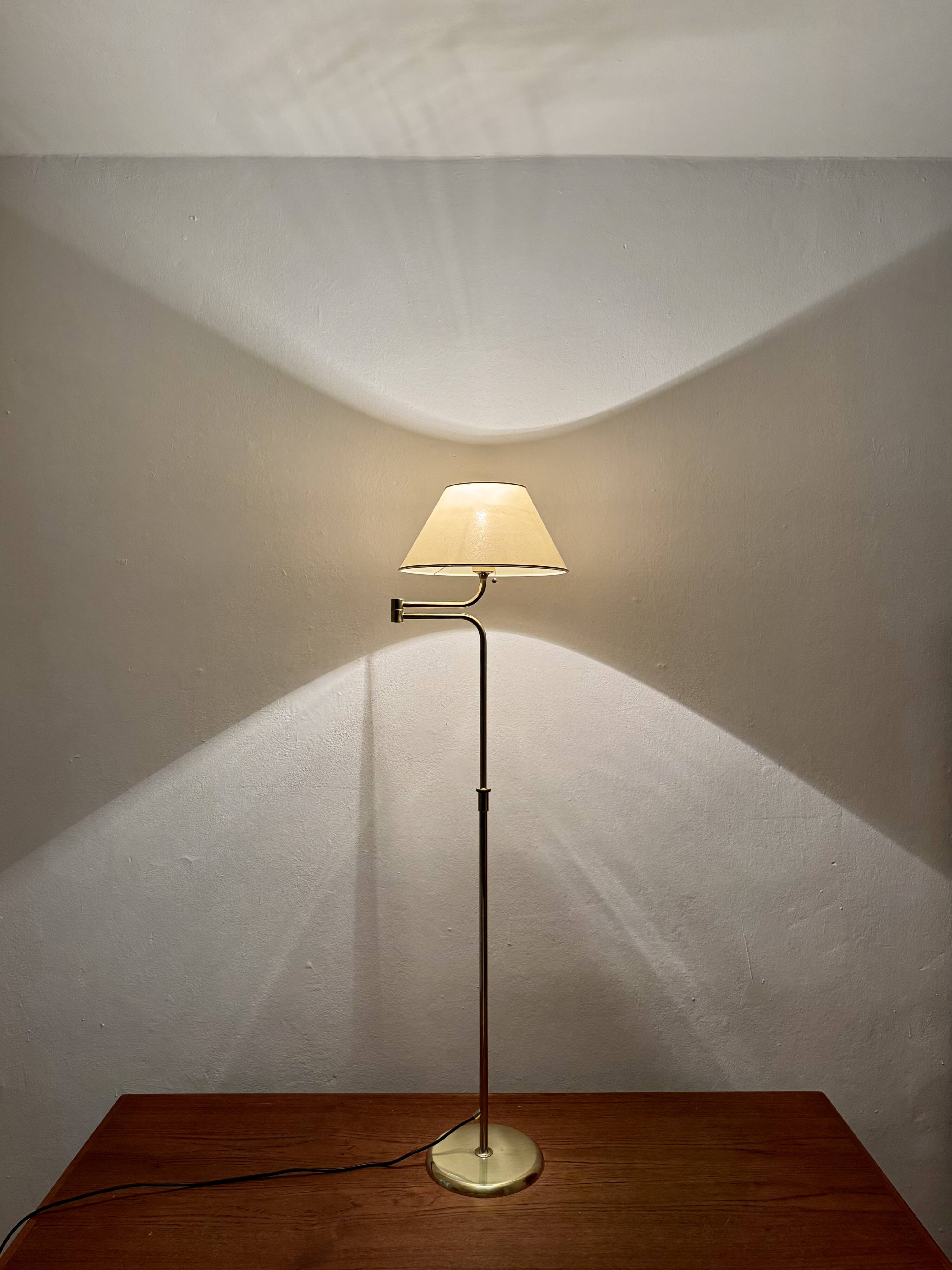 1970s brass lesan floor lamp by florian schulz