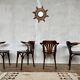 ✨ Set of 4 vintage curved wood armchairs – Timeless elegance