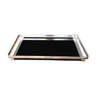 Top in smoked glass and steel