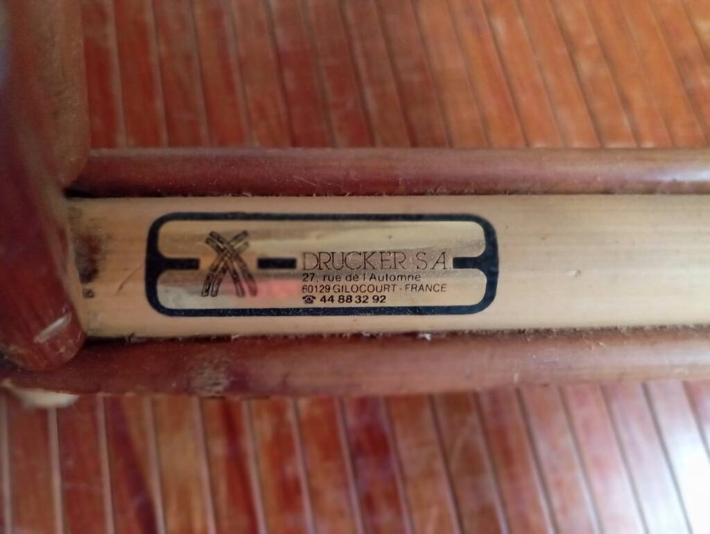 Set of 4 bistro chairs Maison Drucker from the 1990s.