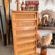 Vintage 1960s chest of drawers / chiffonnier with tapered legs and rattan.