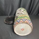 China, Important porcelain scroll vase decorated with cranes and flora, 19th century