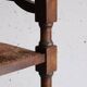 Antique corner chair "fireplace corner" in turned wood and straw.