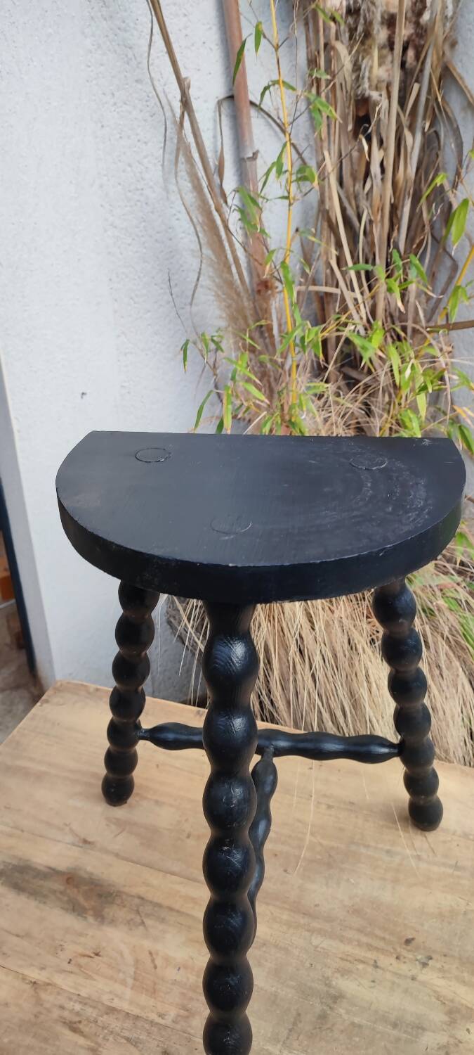 Low black stool