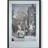 Christmas in Norway, old engraving, printed in 1885.