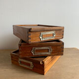 Wooden storage boxes 3 set, 1950