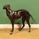 Monumental Bronze Statue of an Italian Greyhound / Whippet – Large Antique Sculpture Representing a Dog