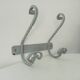 Vintage wrought iron wall coat rack