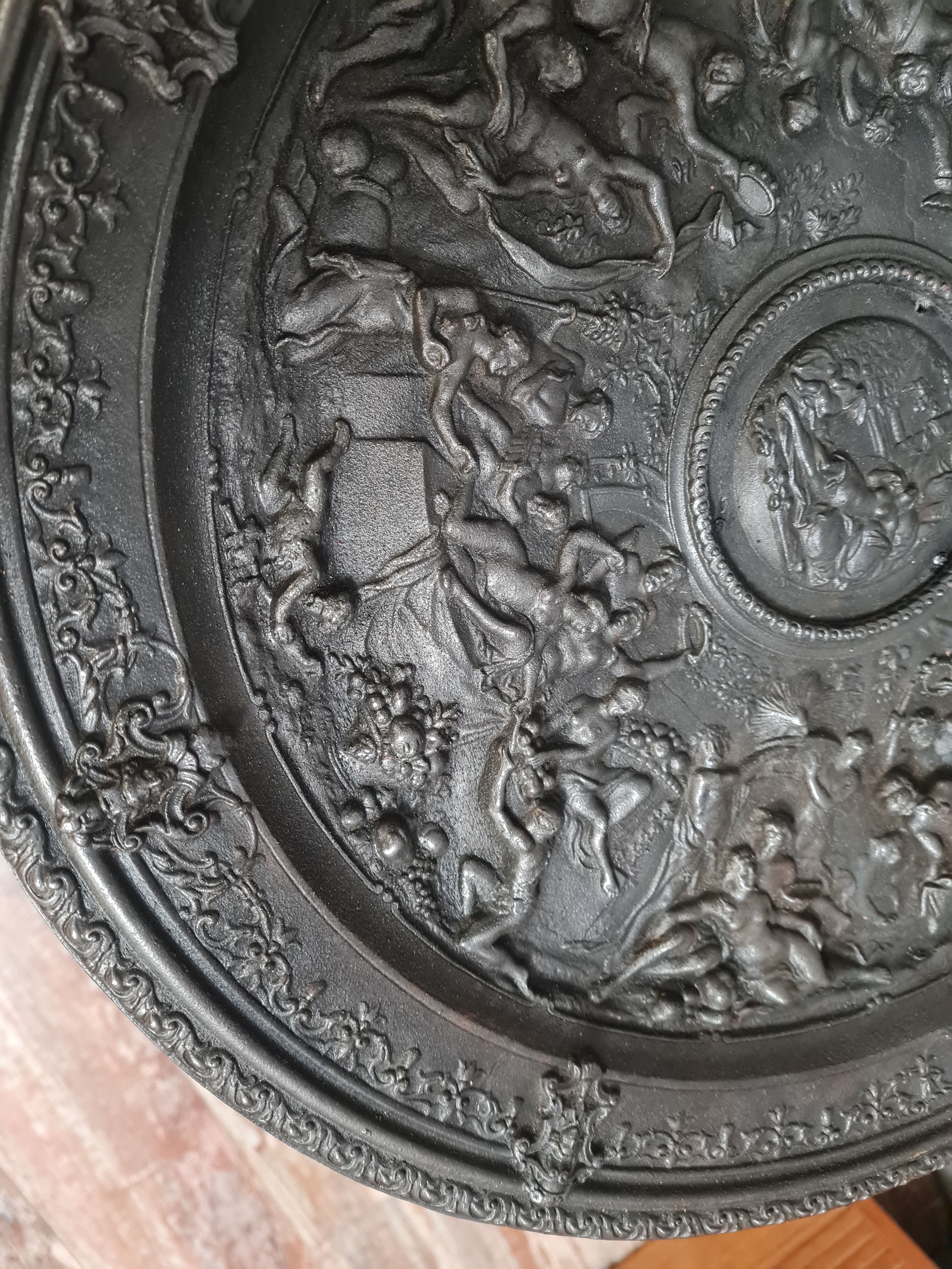 Cast iron pedestal table Napoleon III period around 1850