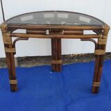 Half-moon bamboo console