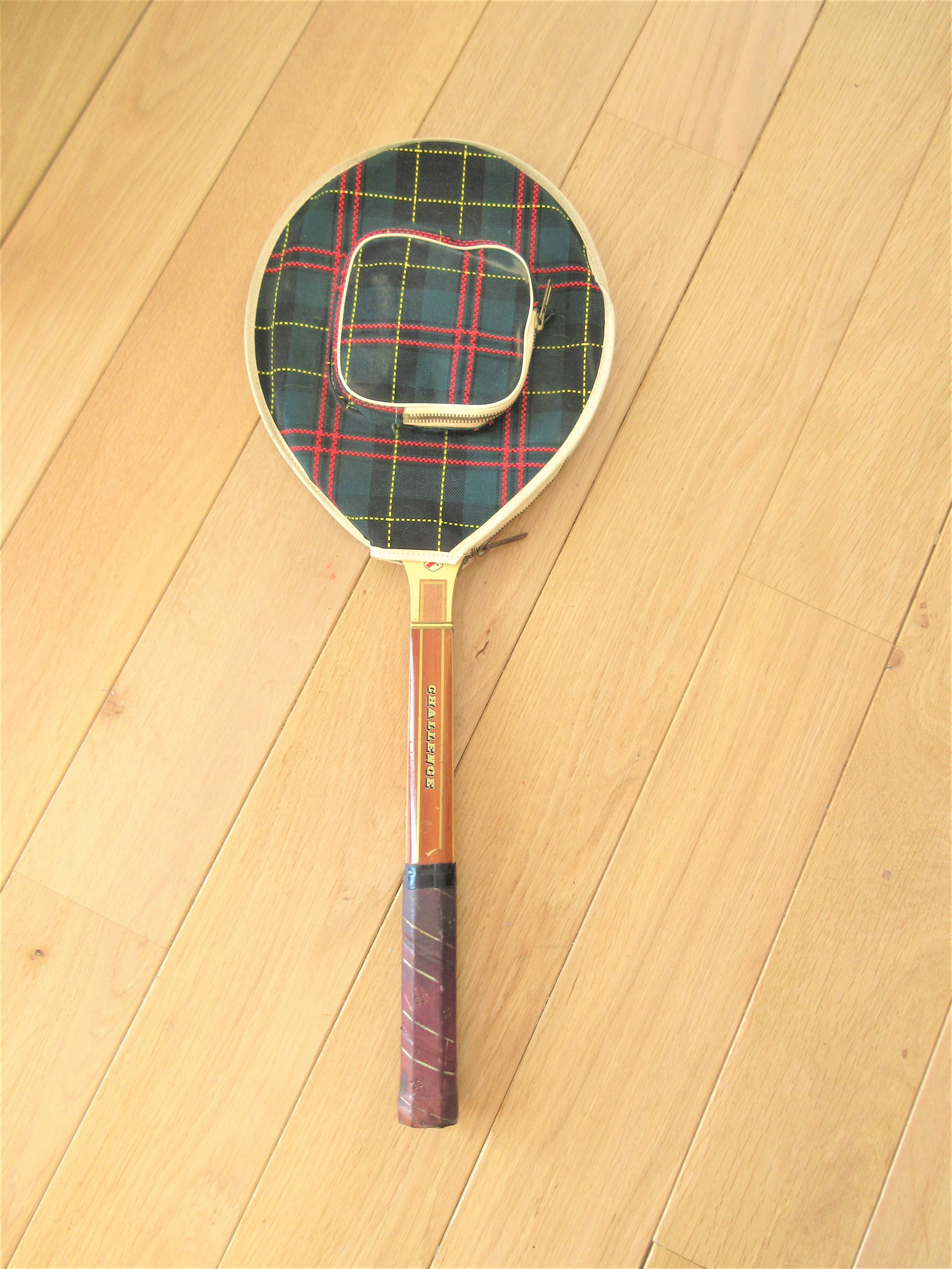Raquette Donnay et sa housse Lafuma années 60