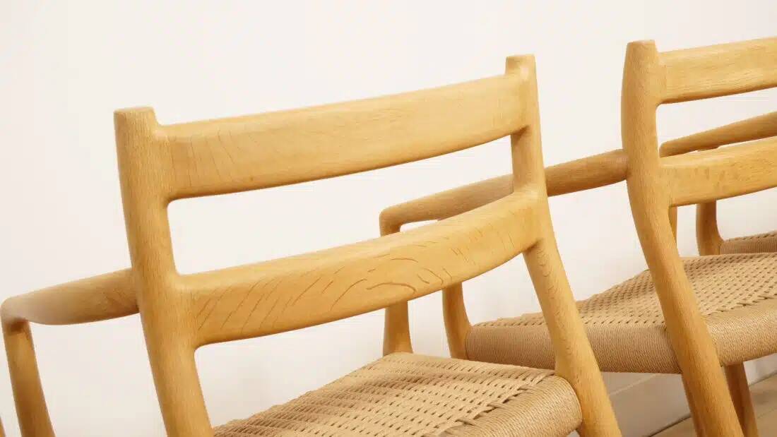 6 x dining chairs | Niels Otto Møller | Model 84 & 67 | Oak | Restored