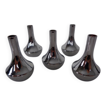 Chrome-Plated Candleholders by Quist, Germany, 1960s, Set of 5