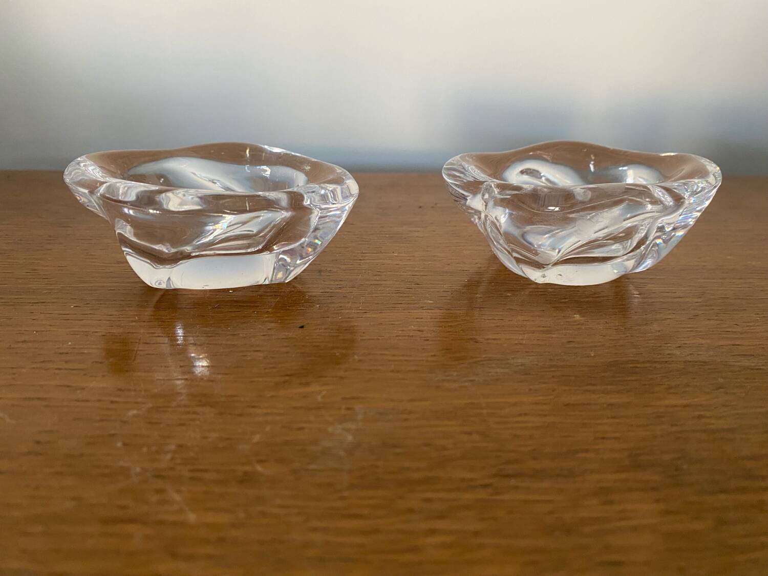 Pair of Crystal Salt Pepper Shakers BAYEL Made In France Vintage #C129