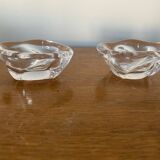 Pair of Crystal Salt Pepper Shakers BAYEL Made In France Vintage #C129