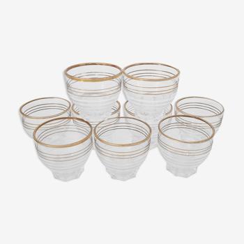 Series of 9 Art Deco glasses