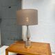 Glass table lamp with brass