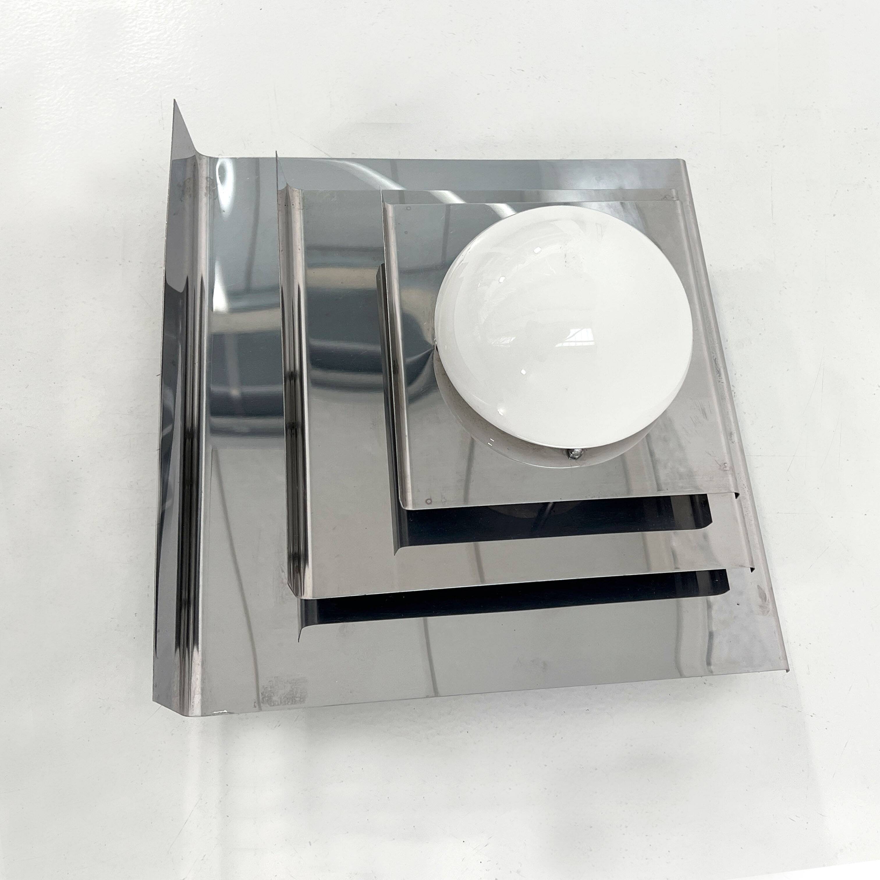 Italian chrome wall lights, 1970