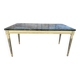 Louis XVI style painted coffee table and green marble