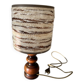 Lampe bois tourné années 70