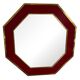 Burgundy octagonal mirror Éric Maville
