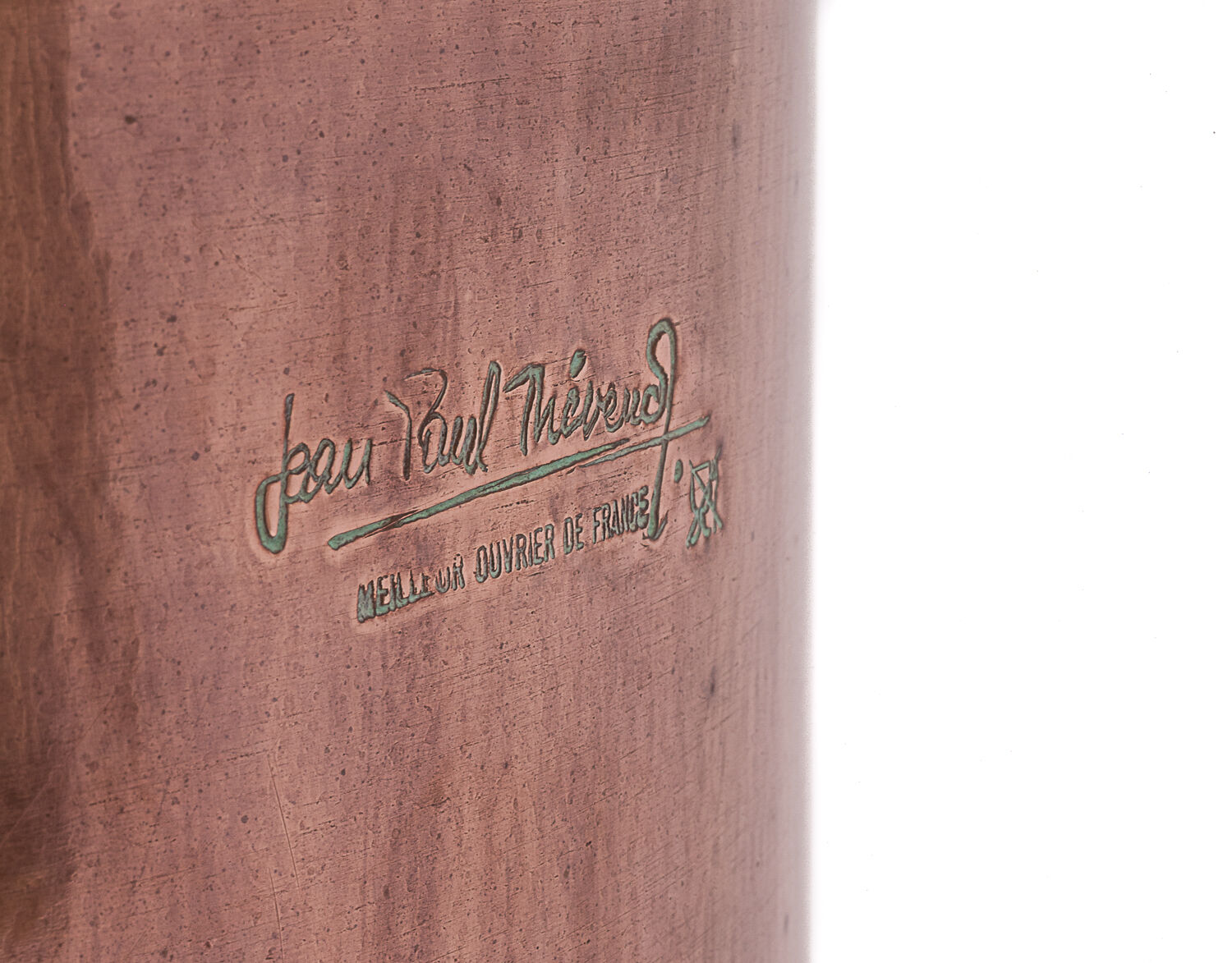 Copper planter and pedestal