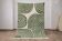 Traditional green and white natural wool rug size 150/250 cm