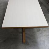 Rare set of 6 Baumann tables 1990, 80x120 and half moon 120cm