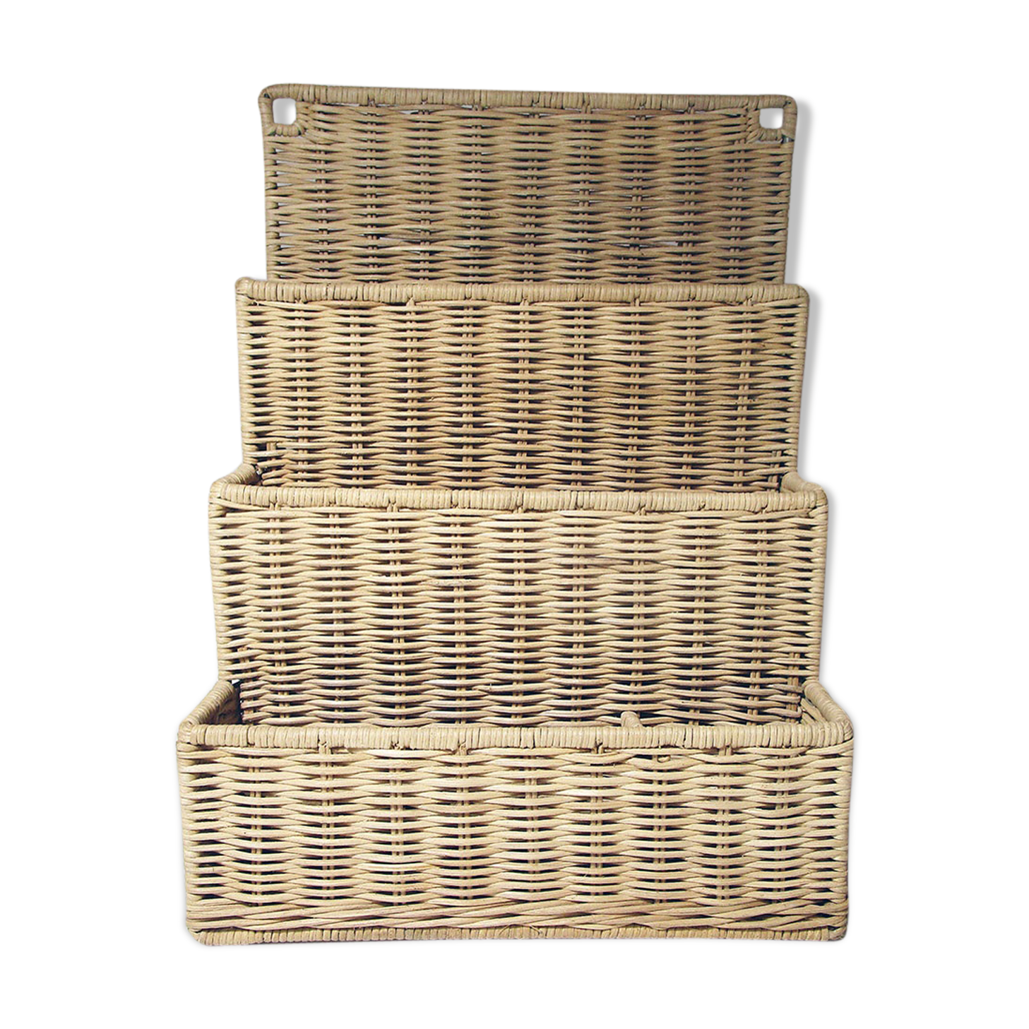 Vintage rattan mail door