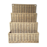 Vintage rattan mail door
