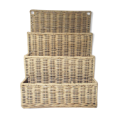 Vintage rattan mail door